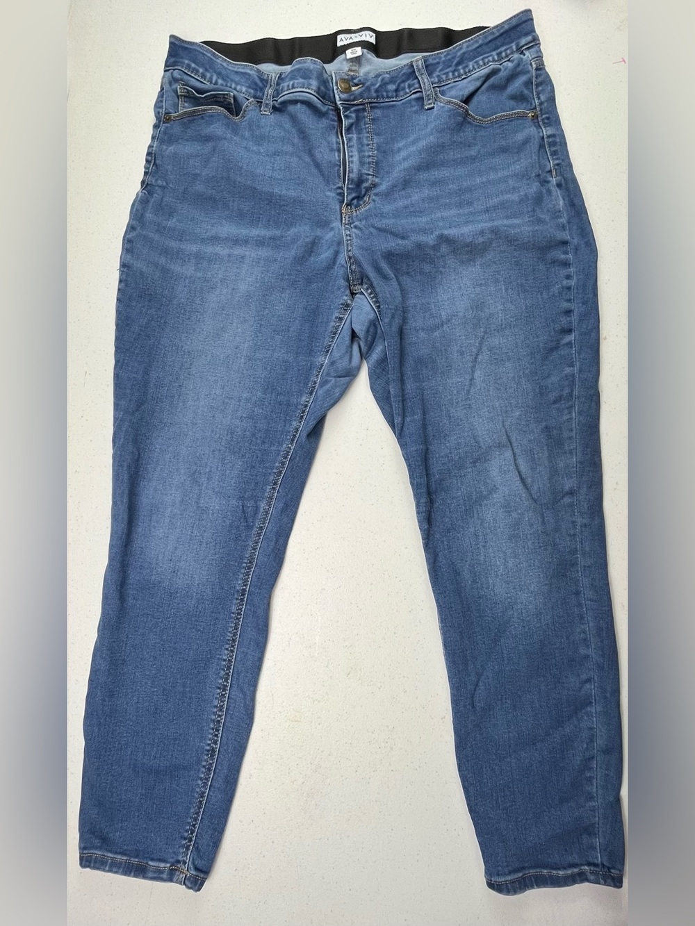 Ava & Viv Medium Blue Skinny Stretch Jeans
